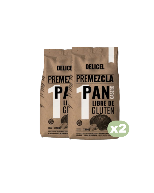 Producto - PREMEZCLA PAN X500gr SIN TACC x 2 unidades