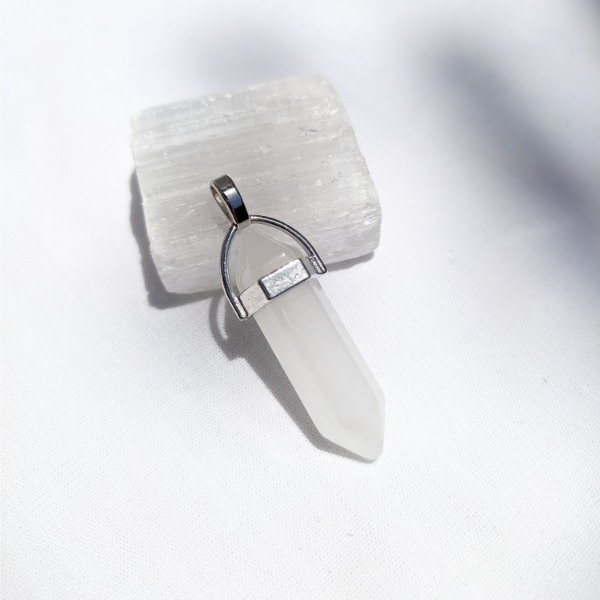 Producto - Dije Bipunta Cuarzo Blanco