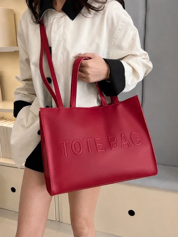 Producto - TOTE BAG ECO CUERO - ROJO
