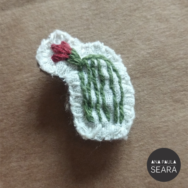 Producto - Prendedor Bordado - Cactus