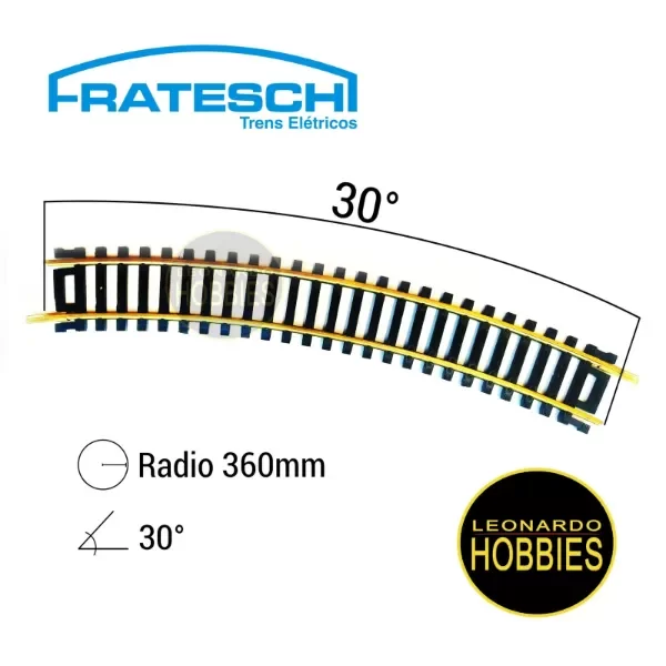 Producto - Tramo Curvo Radio 360mm a 30 Grados Frateschi 4188 (Mi)