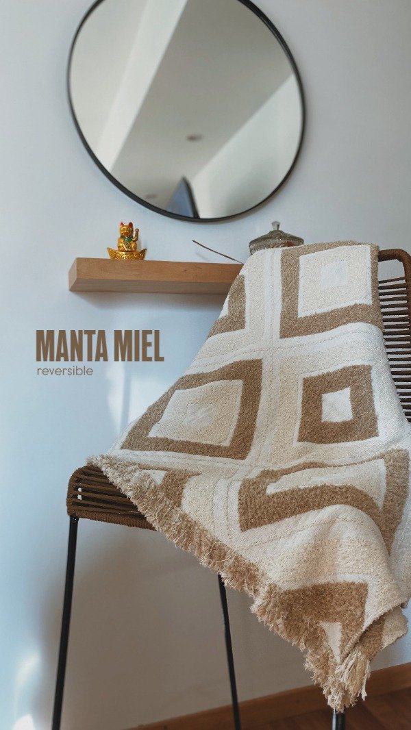 Producto - Manta premium reversible miel