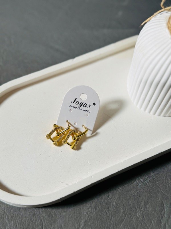 Producto - Aros acero dorado tiffany