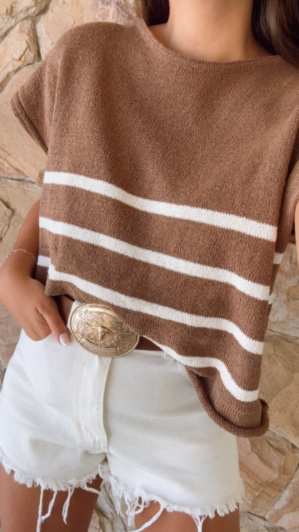 Producto - MUSCULOSA TEJIDA RAYADA