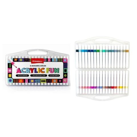 Producto - MARCADOR ACRILICO PUNTA REDONDA ACRYLIC FUN VALIJA X36 UNIDADES SIMBALL