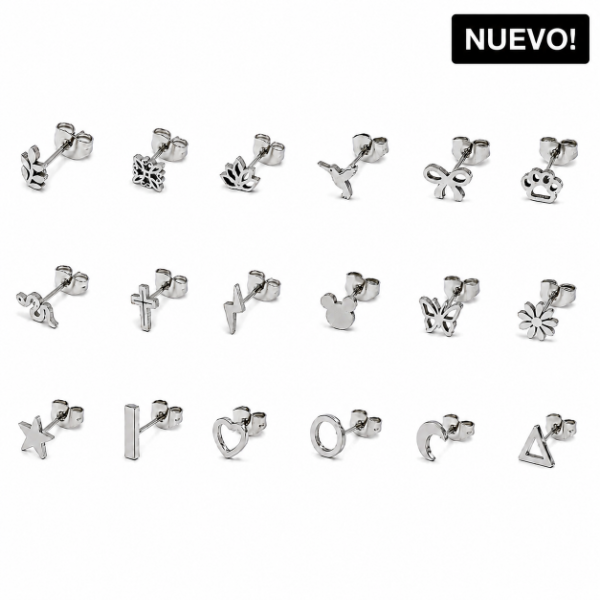 Producto - PACK 18 AROS SURTIDOS PLATEADO