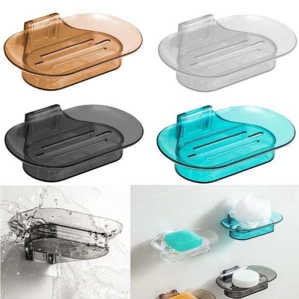Producto - JABONERA ADHESIVA PLAST. TRANS. 8481