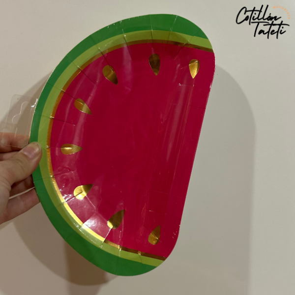 Producto - PLATO WATERMELON - 6 UNIDADES
