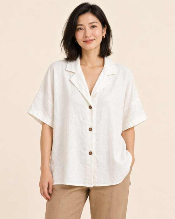 Producto - Camisa Lino Elastizado Manga Corta - 2