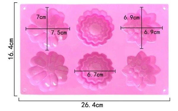 Producto - MOLDE SILICONA FLORES MIX modelo2 - 2