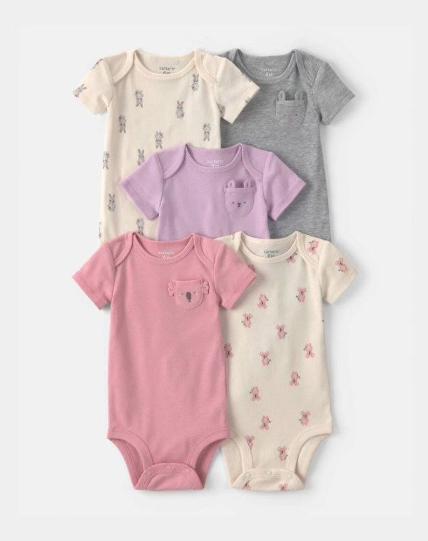 Producto - Pack x5 bodies manga corta CARTERS - 0