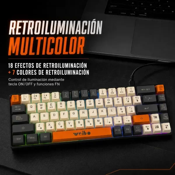 Producto - Teclado Weibo Wb-333 Compacto Gamer - 5