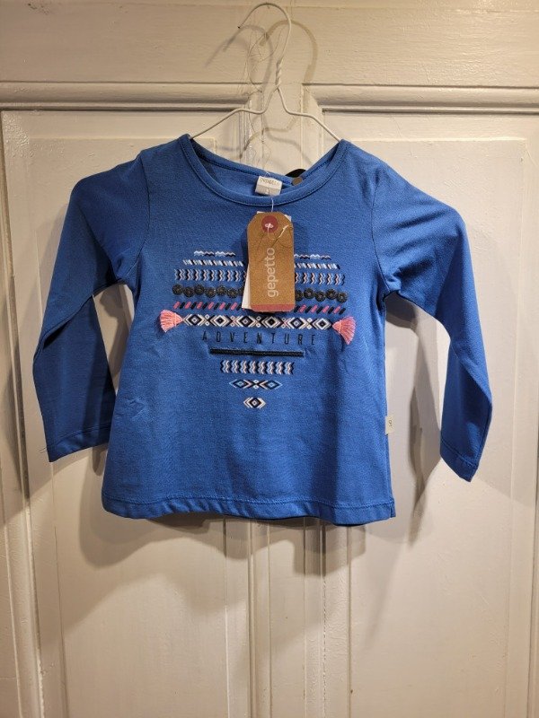 Producto - Remera GEPETTO azul Nueva Con etiqueta Talle 2 años - PRECIO: 12X