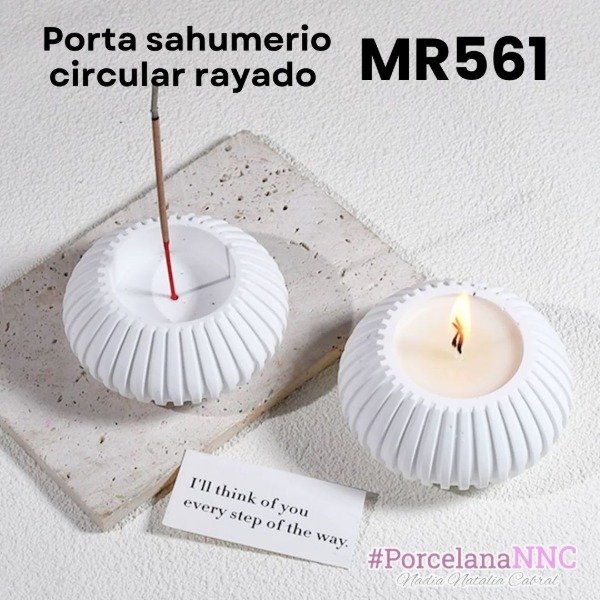Producto - Porta sahumerio circular rayado MR561