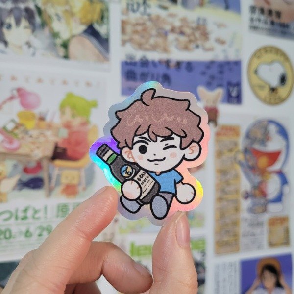 Producto - Sticker holográfico - Oikawa fernet