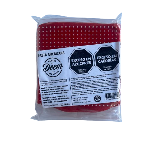 Producto - Pasta americana roja decor