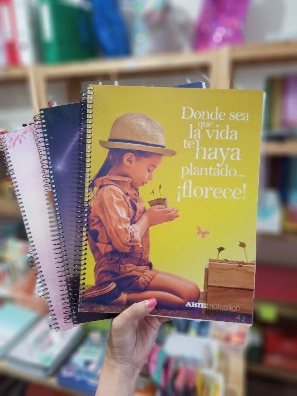 Producto - Cuaderno Arte x100 hojas , Motivation s/rig c/espiral T/d