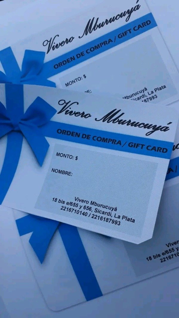 Producto - Orden de Compra/Gift Card