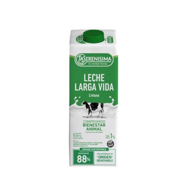 Producto - Leche larga vida liviana 1L LA SERENISIMA