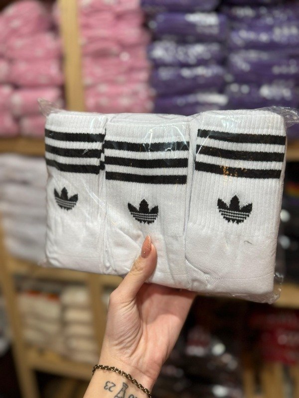 Producto - Docena Cerrada Adidas Blancas con Negro