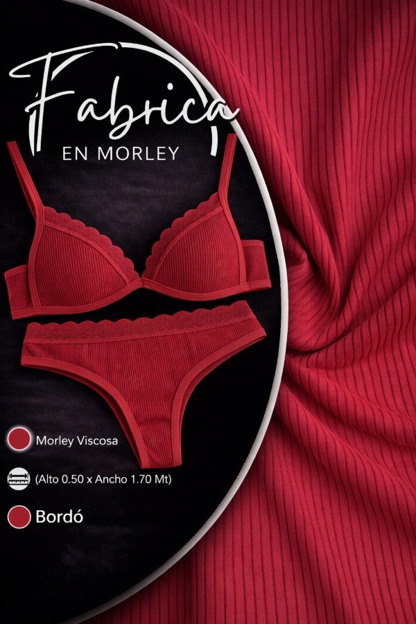 Producto - Morley Viscosa Bordó. Ancho: 1.70 mt. (por 1/2 metro)