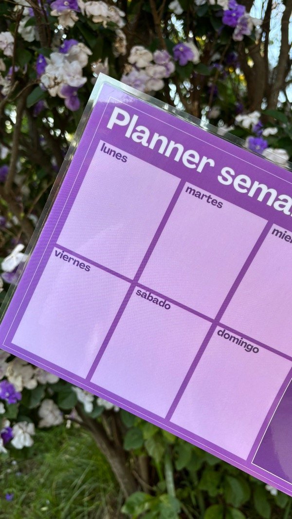 Producto - PLANNER SEMANAL PARA HELADERA (VIOLETA)