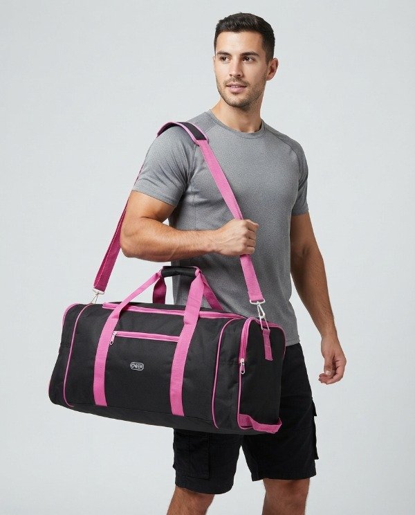 Producto - Bolso 24 Pulgadas Marca Owen NEGRO FUCSIA liso poliéster 100 x 100 - 0