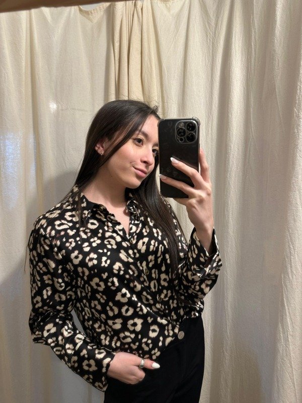 Camisa satén marina — imagen 2