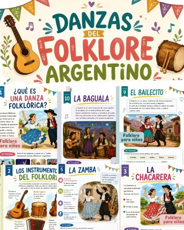 Producto - CUADERNILLO DE ACTIVIDADES- DANZAS DEL FOLKLORE ARGENTINO