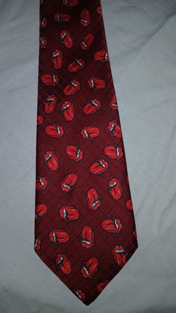 Producto - Vintage Rolling Stones silk AOP tong logo tie.. - 0