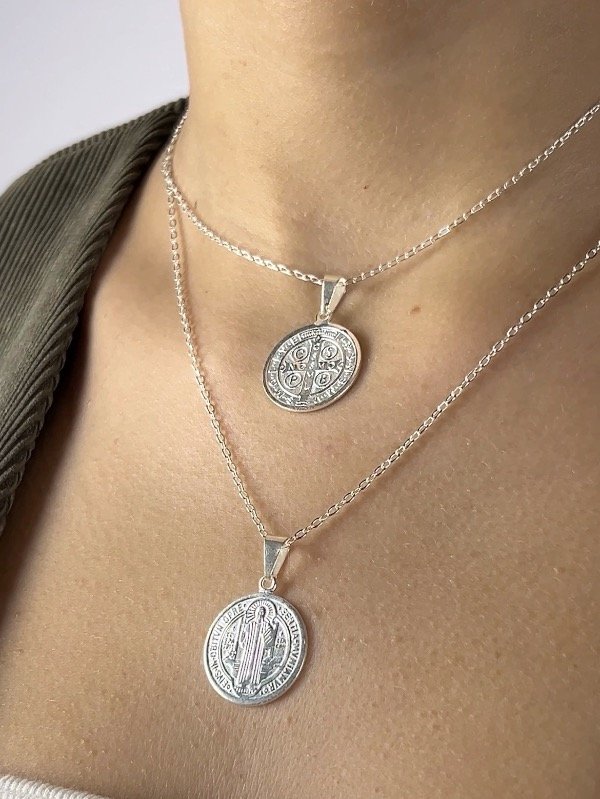 Producto - CADENA DE PLATA SAN BENITO REVERSIBLE 1190