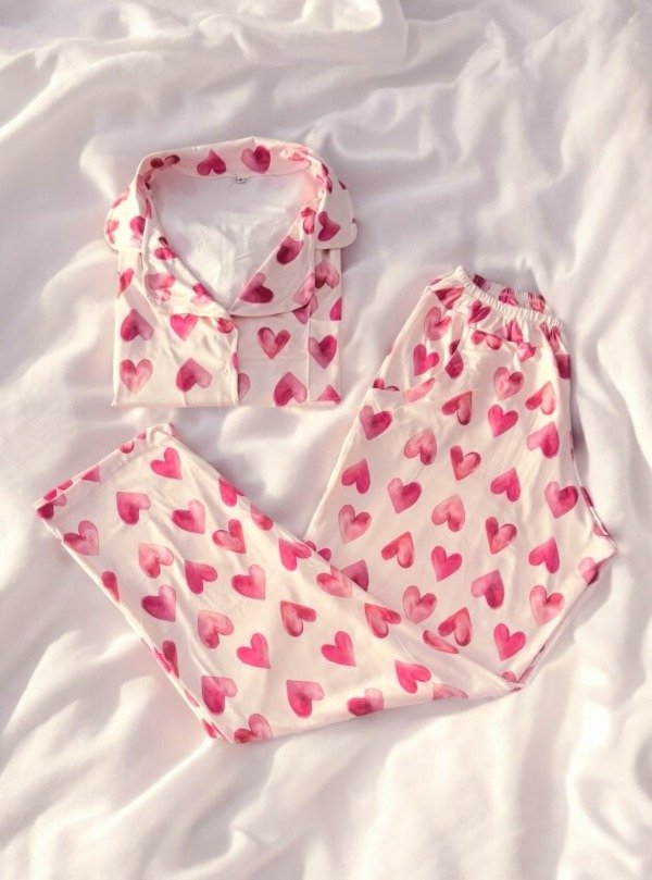 Producto - Camisero corazones MANGA CORTA modal c/algodon