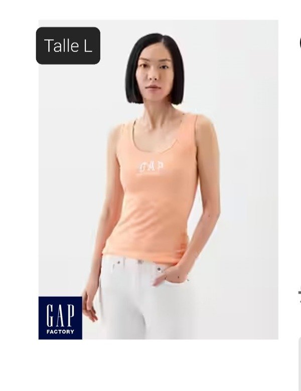 Musculosa gap talle L durazno