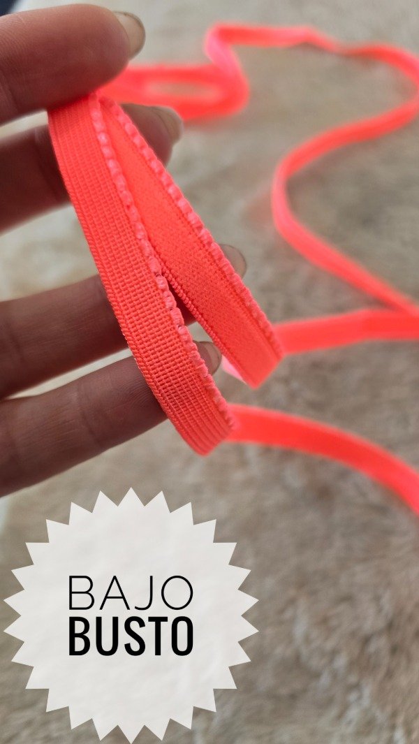 Producto - Bajobusto 10 mm NARANJA FLUOR 1 m