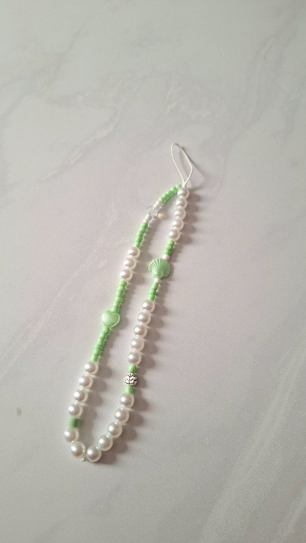 Producto - Strap Phone perlado verde