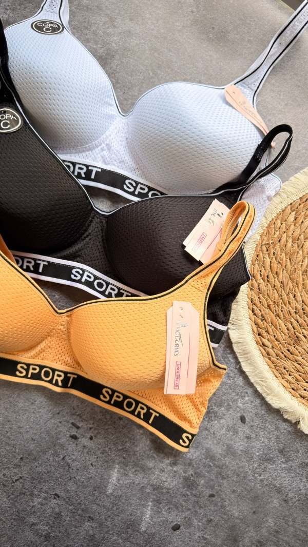 Producto - Corpiño deportivo señora (blanco,negro,nude) - 0