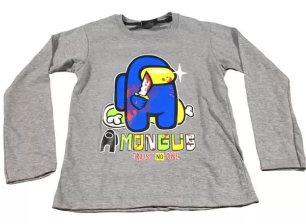 Producto - Remera Among Us Manga Larga Niños Videojuegos (AMONGREÑML1)