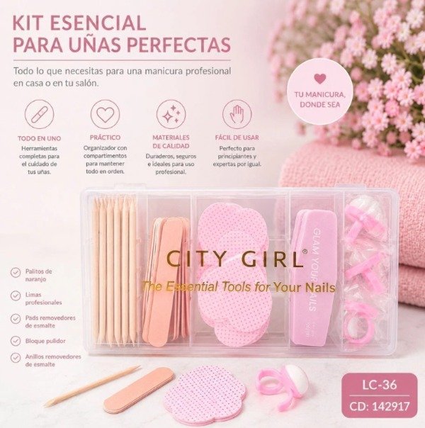 Producto - Caja City Girl preparación de la uña