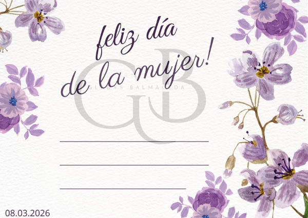 Producto - TARJETA DÍA DE LA MUJER - LILA