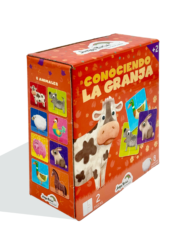 Producto - CONOCIENDO LA GRANJA - 8 ROMPECABEZAS DE DOS PIEZAS