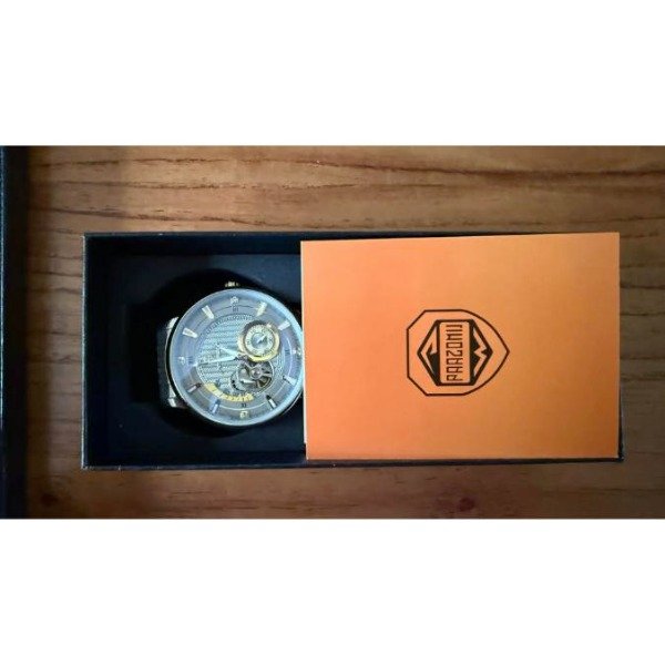 Producto - Reloj para hombre automático con el mecanismo a la vista, acero - 3