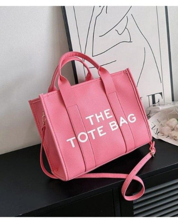 Producto - CARTERA TOTE ROSA (ECOCUERO)