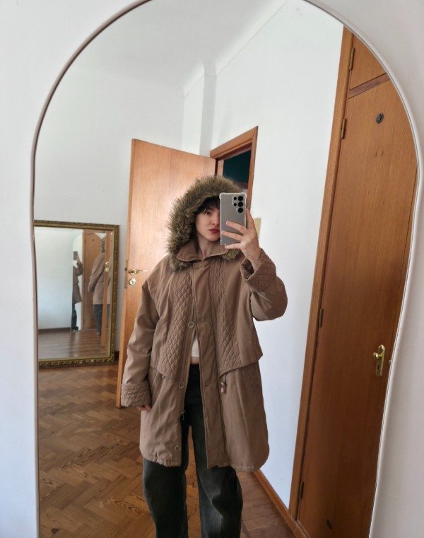 Campera peluchín marrón
