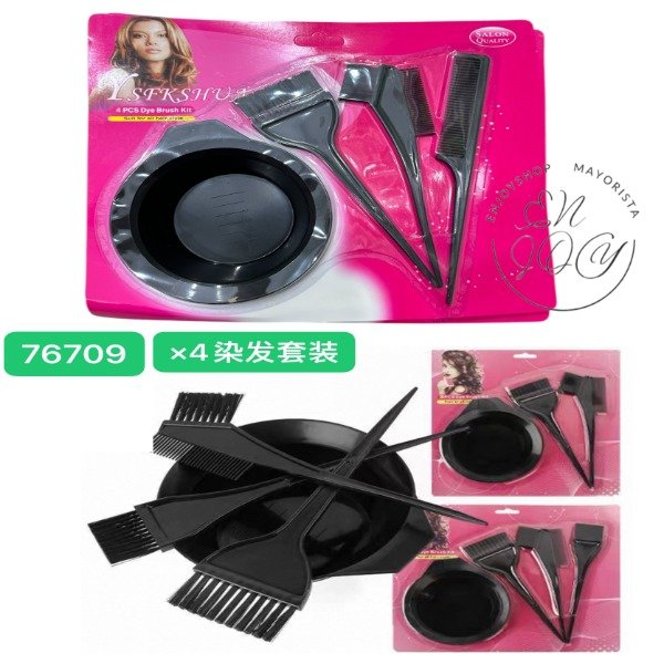 Producto - Kit Set Para Teñir El Cabello 2 Cepillos 1 Tazón 1 Peine