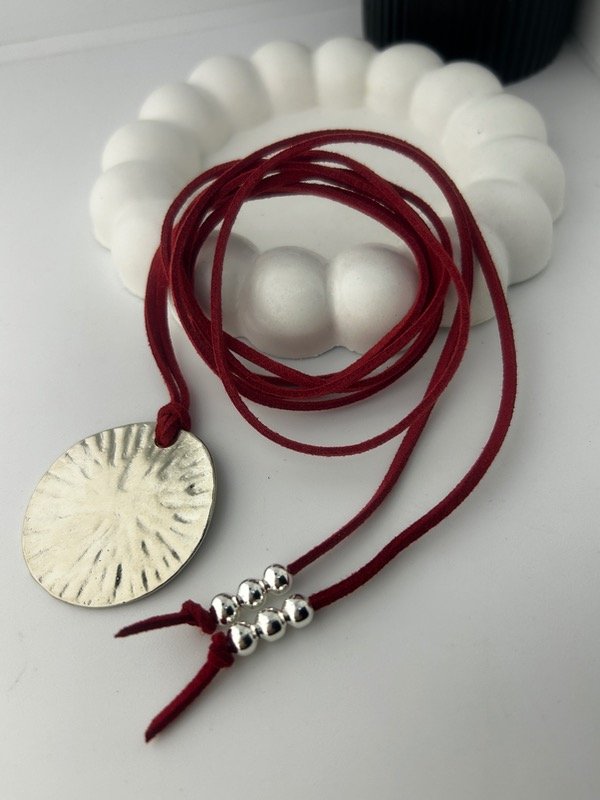 Producto - CHOCKER DE GAMUZA COLOR CHERRY 3003
