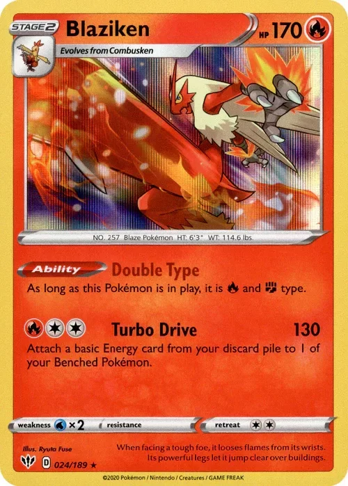 Producto - Blaziken - 24/189 - Darkness Ablaze - Holo