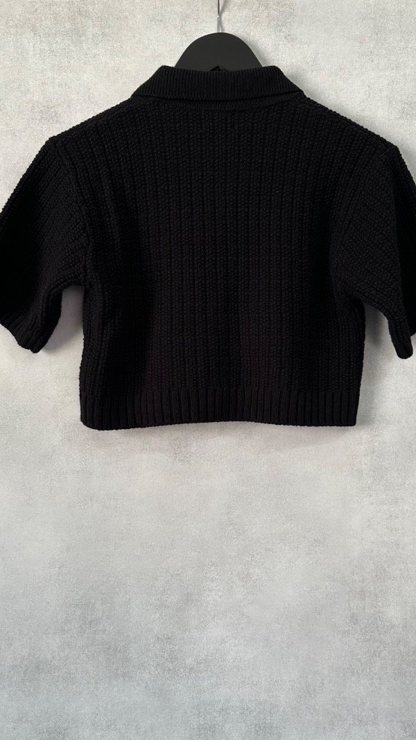 Producto - Cárdigan de punto acanalado con cuello HM - 7