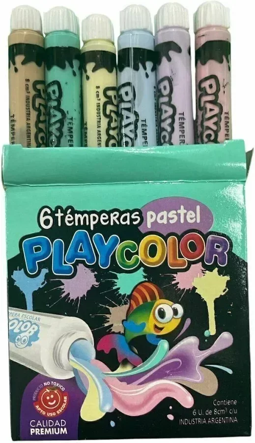 Producto - TEMPERA Playcolor Pastel Pomo 8cc. X6u