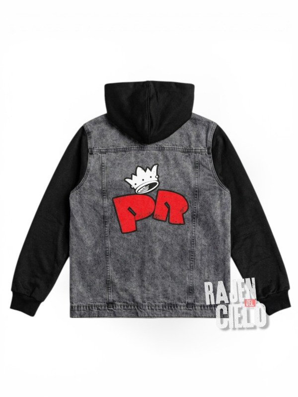 Producto - Campera Jean Smoke Con Mangas y Capucha de Frisa - PR