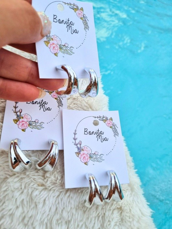 Producto - AROS CHUNKY SPLIT PLATEADO